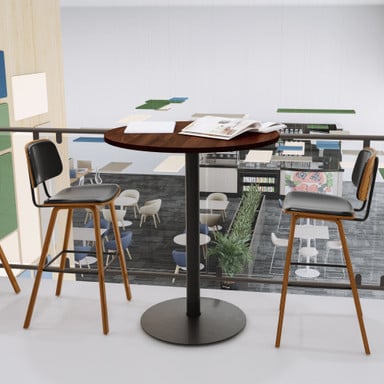 Perch and work in comfort with Kerbey Barstools in Dark Oak