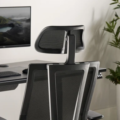 The optional headrest is made of nylon mesh made to match the Clarksville Ergonomic Chair perfectly