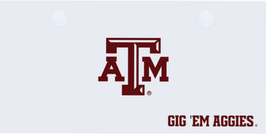 30" White Texas A&M UPLIFT Collegiate Desktop with grommets