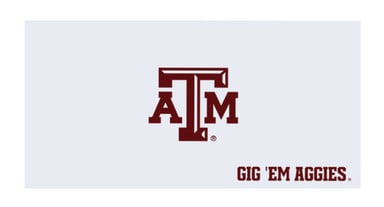30" White Texas A&M Desktop without grommets