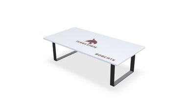 60" x 30" White Texas State University Desktop on Mayes Coffee Table Legs