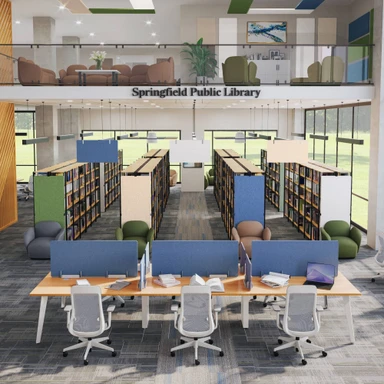From libraries to learning centers, Desktop Acoustic Privacy Panel Holders bring focus to any shared table