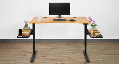 Use with Sidecar Shelves to free up desk space