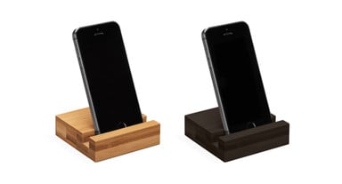 Prop up smart phones or small tablets for better viewing and use during video calls
