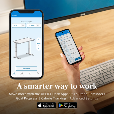 A smarter way to work. Move more with the UPLIFT Desk App: Sit-To-Stand Reminders, Goal Progress, Calorie Tracking, and Advanced Settings