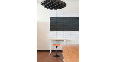 Waffle Acoustic Ceiling Clouds can improve the look and feel of your office space