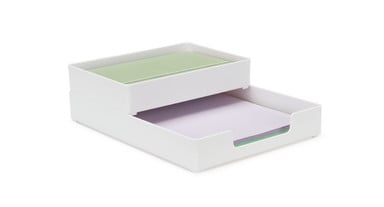 The trays can be easily stacked to take up less space
