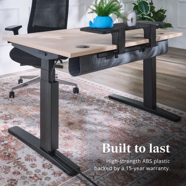 High-strength ABS plastic and strong magnets keep pace with every raise, lower, and rearrange of your height-adjustable desk