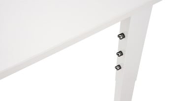 The clips stick easily to any steel component of your desk frame
