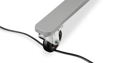 Cables are no issue for the 4 inch diameter wheels