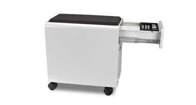  A soft-close feature on the top drawer prevents slams