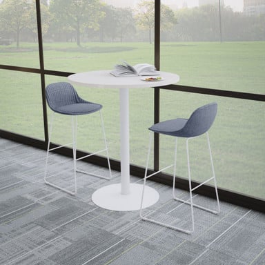 Create a bright, inviting spot to gather with the Cafe Table by UPLIFT Desk with a White Laminate tabletop