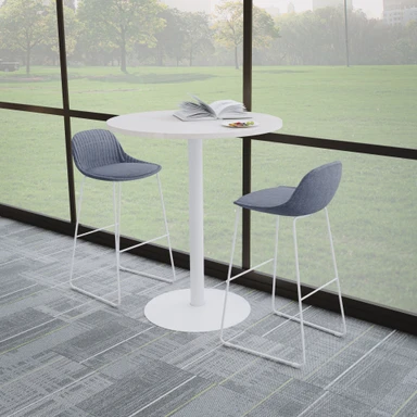 Create a bright, inviting spot to gather with the Cafe Table by UPLIFT Desk with a white laminate tabletop
