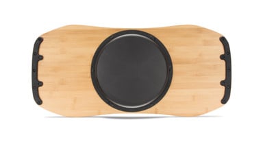 The molded dome base allows you to rock, swivel, and tilt at your standing desk