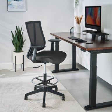 The Clarksville Ergonomic Drafting Chair by UPLIFT Desk in black