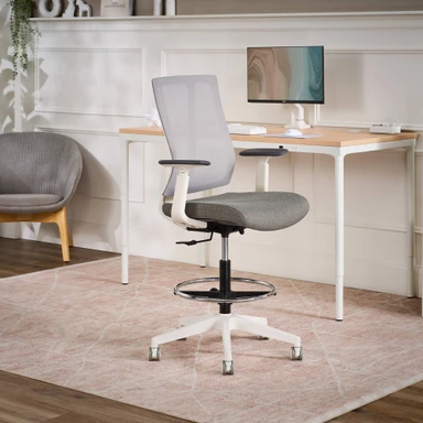 The adjustable foot ring holds where you set it, so your feet stay planted at any seat height