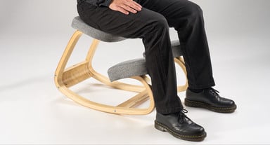 Tired of kneeling? Take a seat! The Ergonomic Kneeling Chair doubles as a more standard stool.