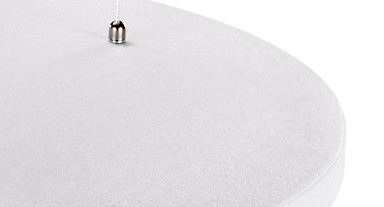 Enjoy quieter work with the Circular Acoustic Ceiling Cloud hung overhead