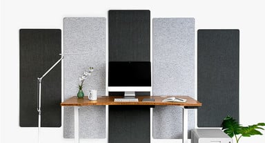 Sound absorption is easy and colorful with Rectangular Acoustic Wall Panels by UPLIFT Desk