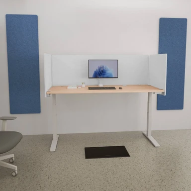 A private workstation gets even quieter with Rectangular Acoustic Wall Panels on either side
