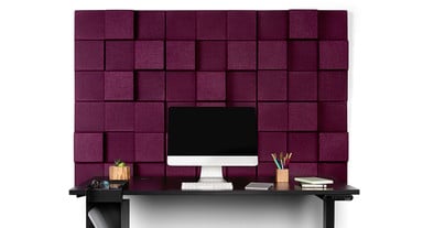 3D Cubes Acoustic Wall Panels by UPLIFT Desk give you visually appealing wall décor that reduces sound by up to 80%