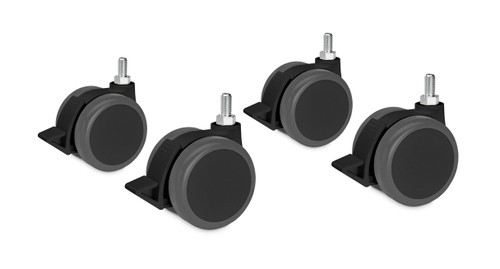 Black Soft Roll Desk Casters by UPLIFT Desk