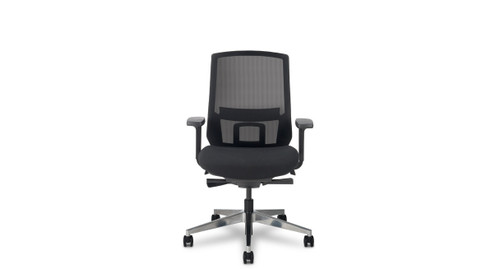 The Envoke Ergonomic Chair shown in Black.