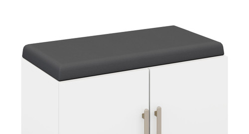 The MoPac Cushion is available in a charcoal gray fabric and includes a non-slip bottom surface