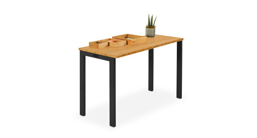 Spread out with more desk space by adding a Seated Height 4-Leg Table