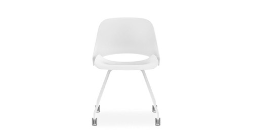 The Humanscale Trea Chair improves office style and comfort exponentially (shown with four leg frame)