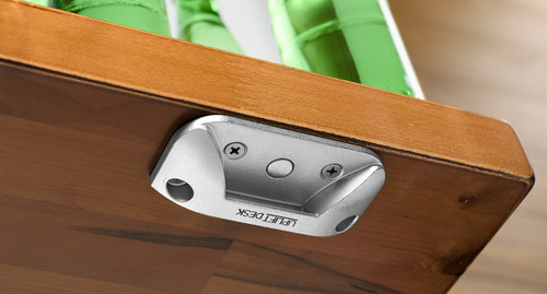 Compact design mounts easily underneath the work surface for easy access