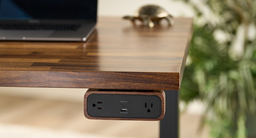 Add a Walnut or Beech Wood Accent to complement your desktop and create a warmer, more organic aesthetic