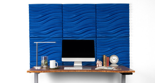 Make a quiet statement with 3D Wave Acoustic Wall Panels by UPLIFT Desk