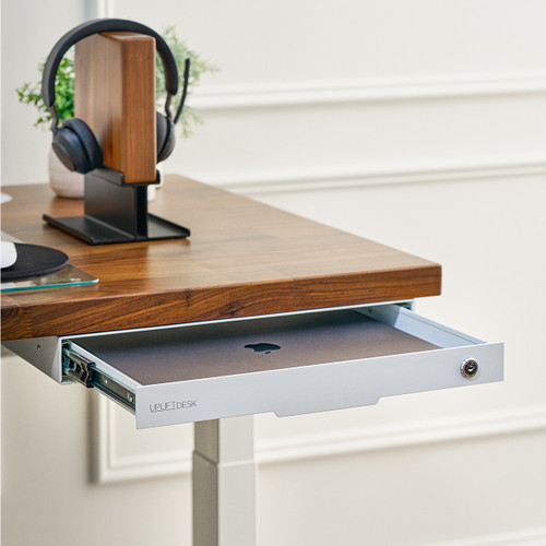 Laptops up to 15" wide get a safe new home with the Slim Desk Drawer
