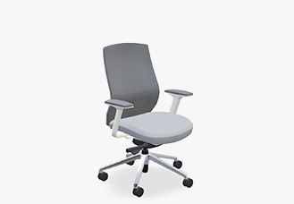 REDIRECT - Envoke Ergonomic Chair - Fog (White Collection)