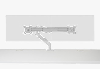 REDIRECT - Crestview Align Dual Monitor Arm - White (White Collection)