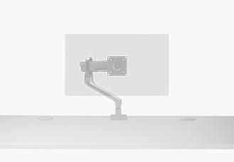 REDIRECT - Enfield Single Monitor Arm - Silver (White Collection)