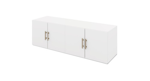  White MoPac Credenza with brushed nickel handles