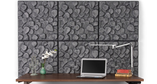 3D Pebbles Acoustic Wall Panel by UPLIFT Desk let you build a quiet workspace