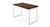 48" x 30" Walnut Wide Plank Solid Wood Seated Height O-Leg Table; tabletop extends past frame edges when paired with a 30" deep tabletop