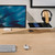 Neoprene pad protects items and the tray surface from scratches and reduces speaker vibration