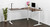 60" x 60" x 30" Walnut Laminate L-Shaped Standing Desk