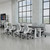 Combine multiple 4-Leg Standing Desks to create a collaborative space that can handle any team project