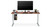 Moontower Quad Monitor Arm clamped to the back edge of an 80" x 30" Walnut Laminate V2 Standing Desk