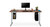 Moontower Single Monitor Arm clamped to the back edge of an 80" x 30" Walnut Laminate V2 Standing Desk