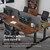 Use acoustic privacy panels to give back-to-back desks a sense of separation