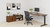 J3 Ergonomic Chair with Walnut Laminate UPLIFT Standing Desk and matching MoPac Credenza