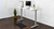 60" x 24" White Laminate Narrow Standing Desk with black Illuminate Task Light