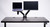 Compatible with most UPLIFT Desk monitor arms. Shown with Crestview Dual Monitor Arm
