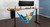 Compatible accessories like the Under-Desk Hammock attach to V2 frames that are 72 inches and larger
